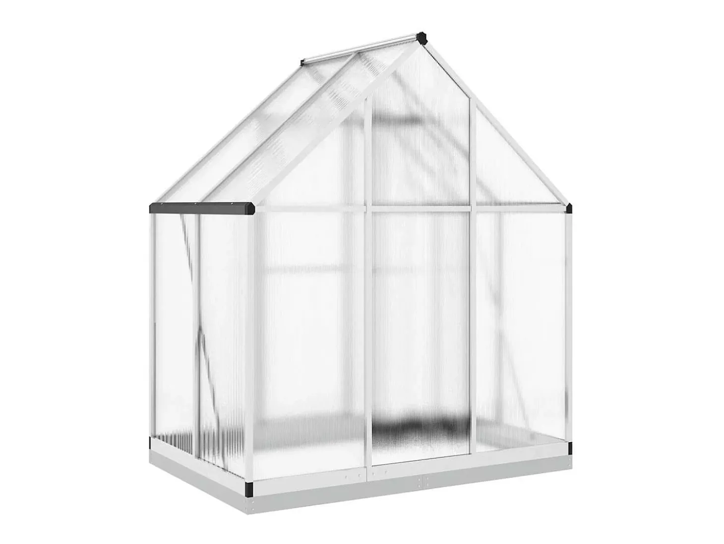 Estufa tipo tenda para plantas flores e hortaliças com base prateada 169 x 114 x 202 cm alumínio prata 02_0044518