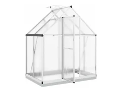 Estufa tipo tenda para plantas flores e hortaliças com base prateada 169 x 114 x 202 cm alumínio prata 02_0044518
