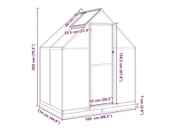 Estufa tipo tenda para plantas flores e hortaliças com base prateada 169 x 114 x 202 cm alumínio prata 02_0044518