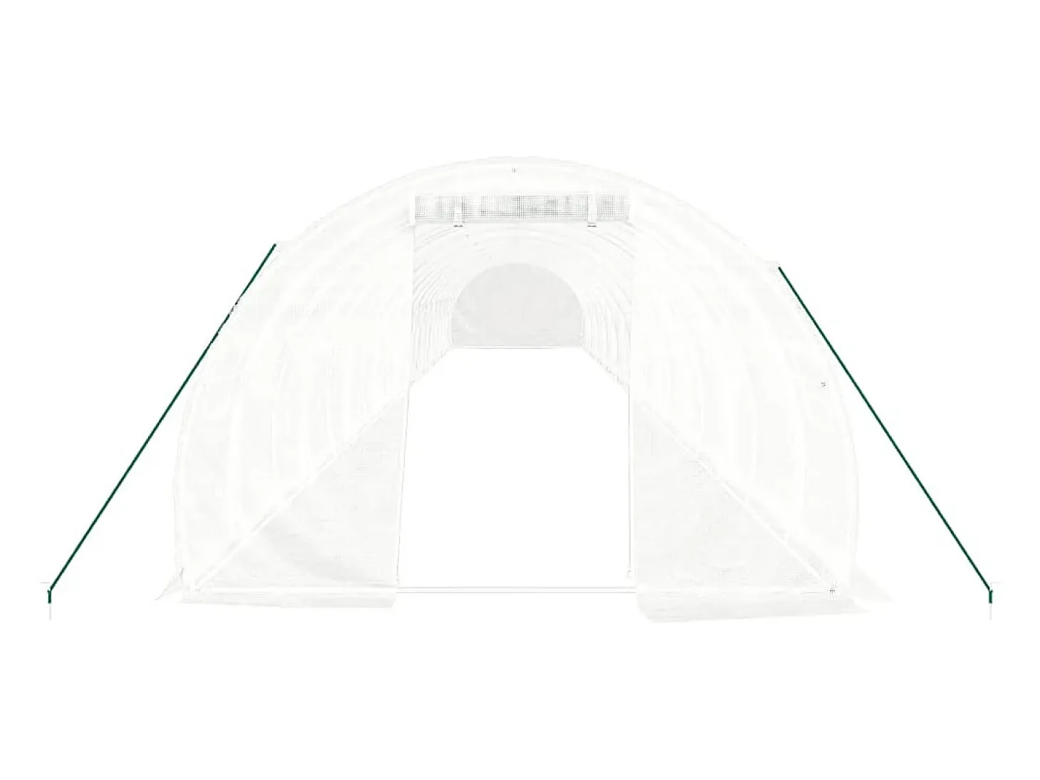 Estufa tipo tenda para plantas flores e hortaliças com estrutura de aço 60 m² 20 x 3 x 2 m branca 02_0044615