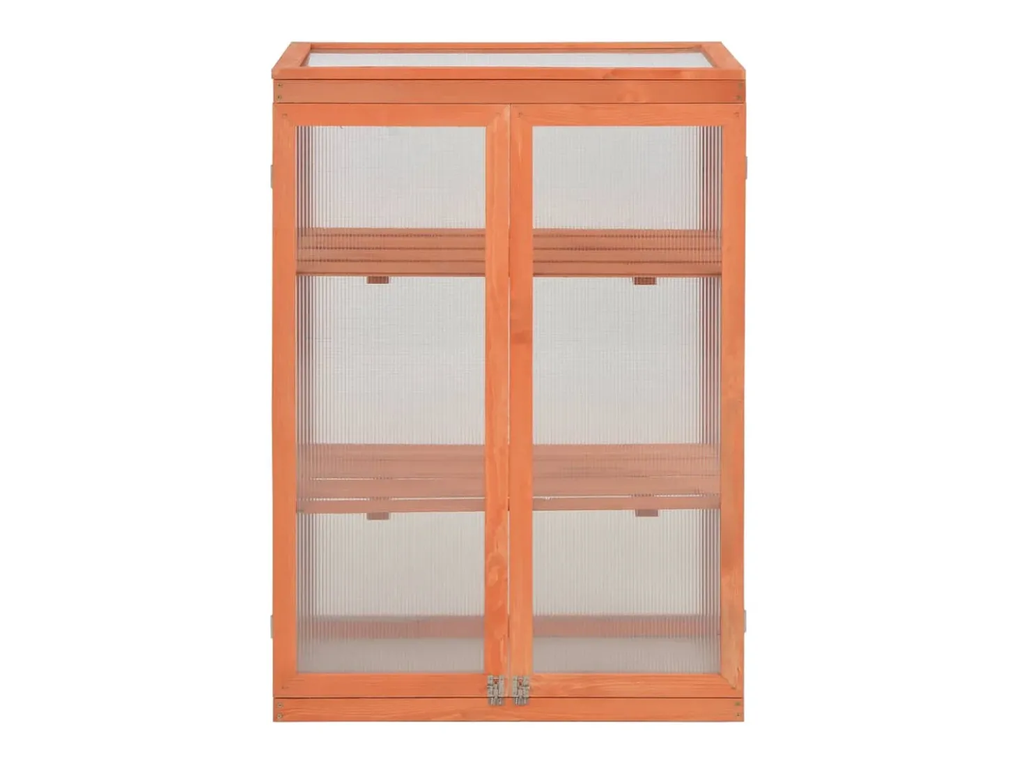 Estufa tipo tenda para plantas flores e hortaliças madeira 75 x 47 x 109 cm marrom 02_0044652