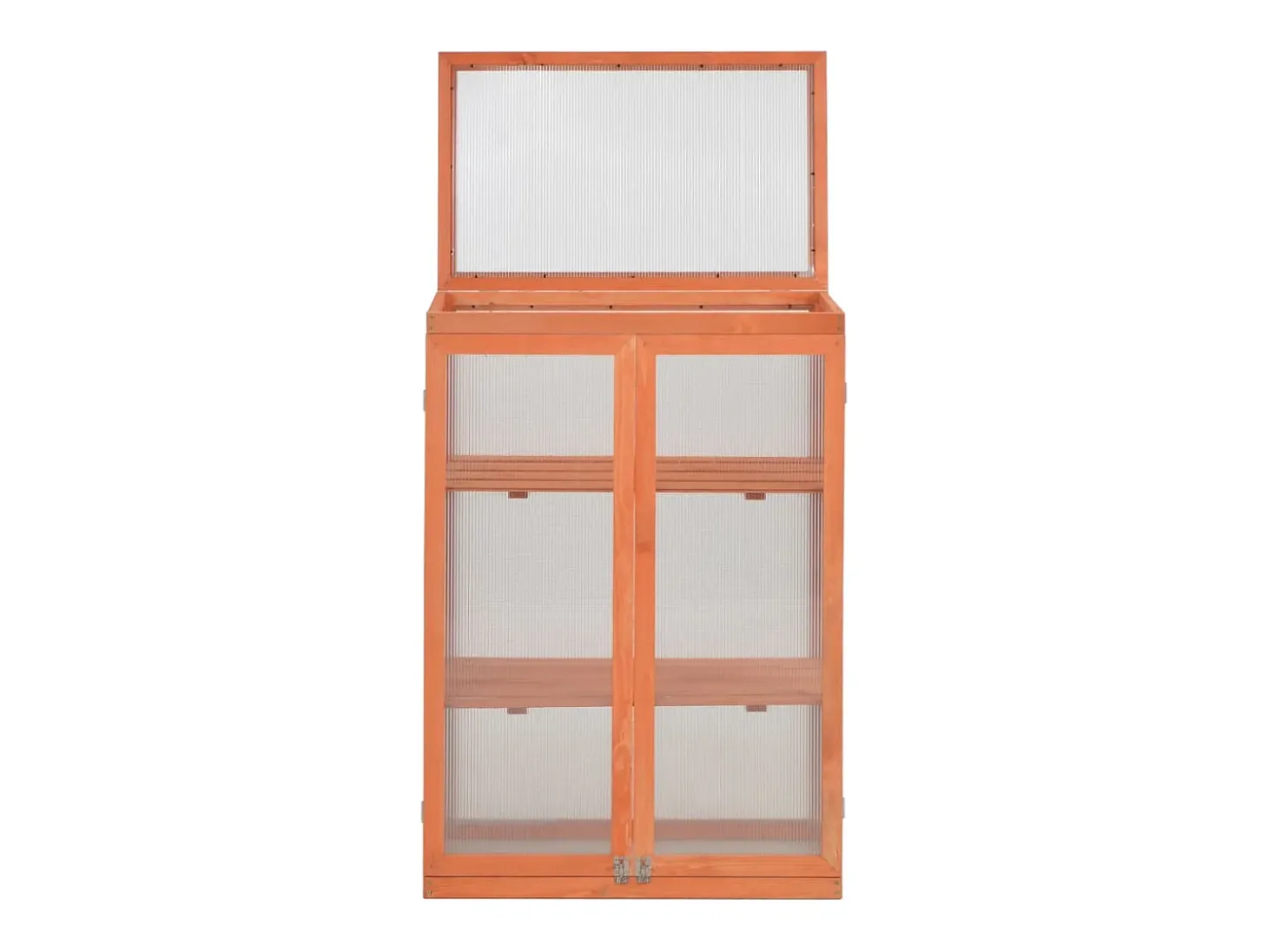 Estufa tipo tenda para plantas flores e hortaliças madeira 75 x 47 x 109 cm marrom 02_0044652