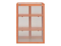 Estufa tipo tenda para plantas flores e hortaliças madeira 75 x 47 x 109 cm marrom 02_0044652