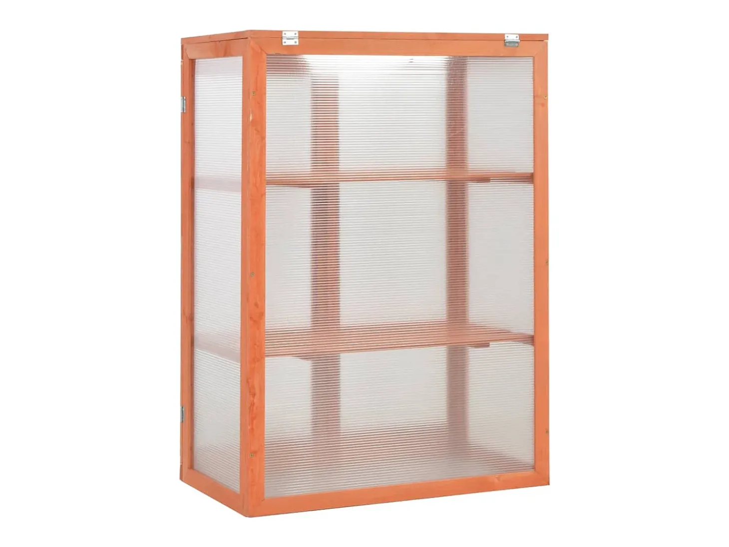 Estufa tipo tenda para plantas flores e hortaliças madeira 75 x 47 x 109 cm marrom 02_0044652