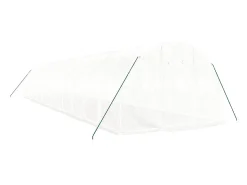 Estufa tipo tenda para plantas flores e hortaliças com estrutura de aço 36 m² 12 x 3 x 2 m branca 02_0044577