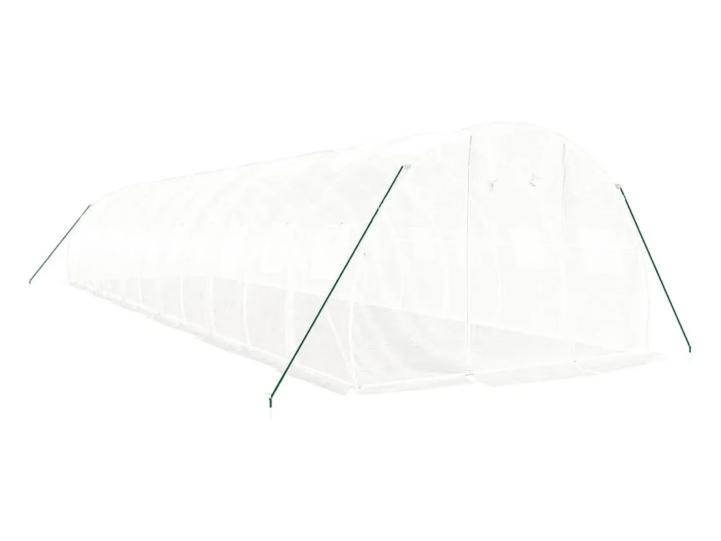 Estufa tipo tenda para plantas flores e hortaliças com estrutura de aço 36 m² 12 x 3 x 2 m branca 02_0044577