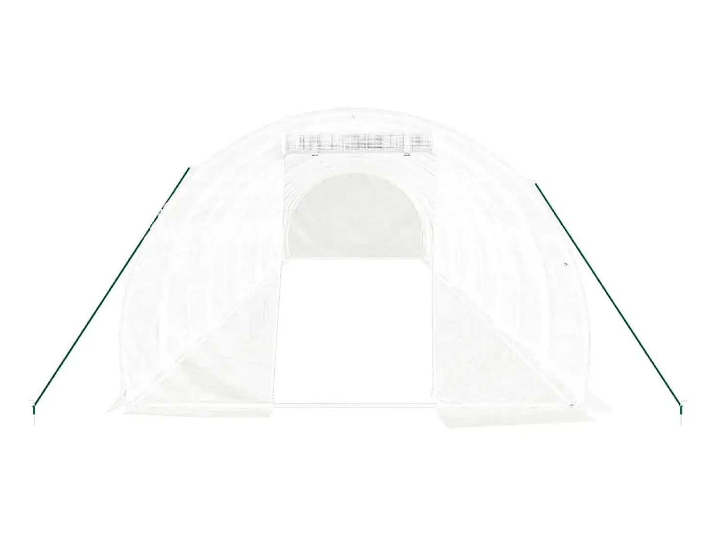 Estufa tipo tenda para plantas flores e hortaliças com estrutura de aço 36 m² 12 x 3 x 2 m branca 02_0044577