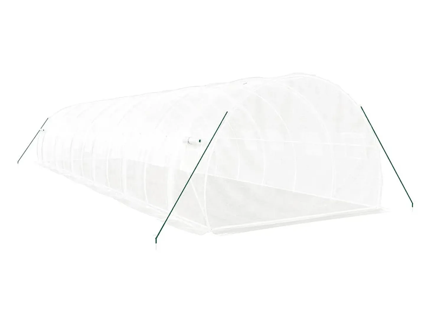 Estufa tipo tenda para plantas flores e hortaliças com estrutura de aço 36 m² 12 x 3 x 2 m branca 02_0044577