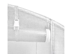 Estufa tipo tenda para plantas flores e hortaliças com estrutura de aço 36 m² 12 x 3 x 2 m branca 02_0044577