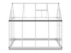 Estufa tipo tenda para plantas flores e hortaliças com base prateada 224 x 169 x 202 cm alumínio prata 02_0044522
