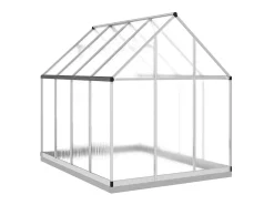 Estufa tipo tenda para plantas flores e hortaliças com base prateada 224 x 169 x 202 cm alumínio prata 02_0044522