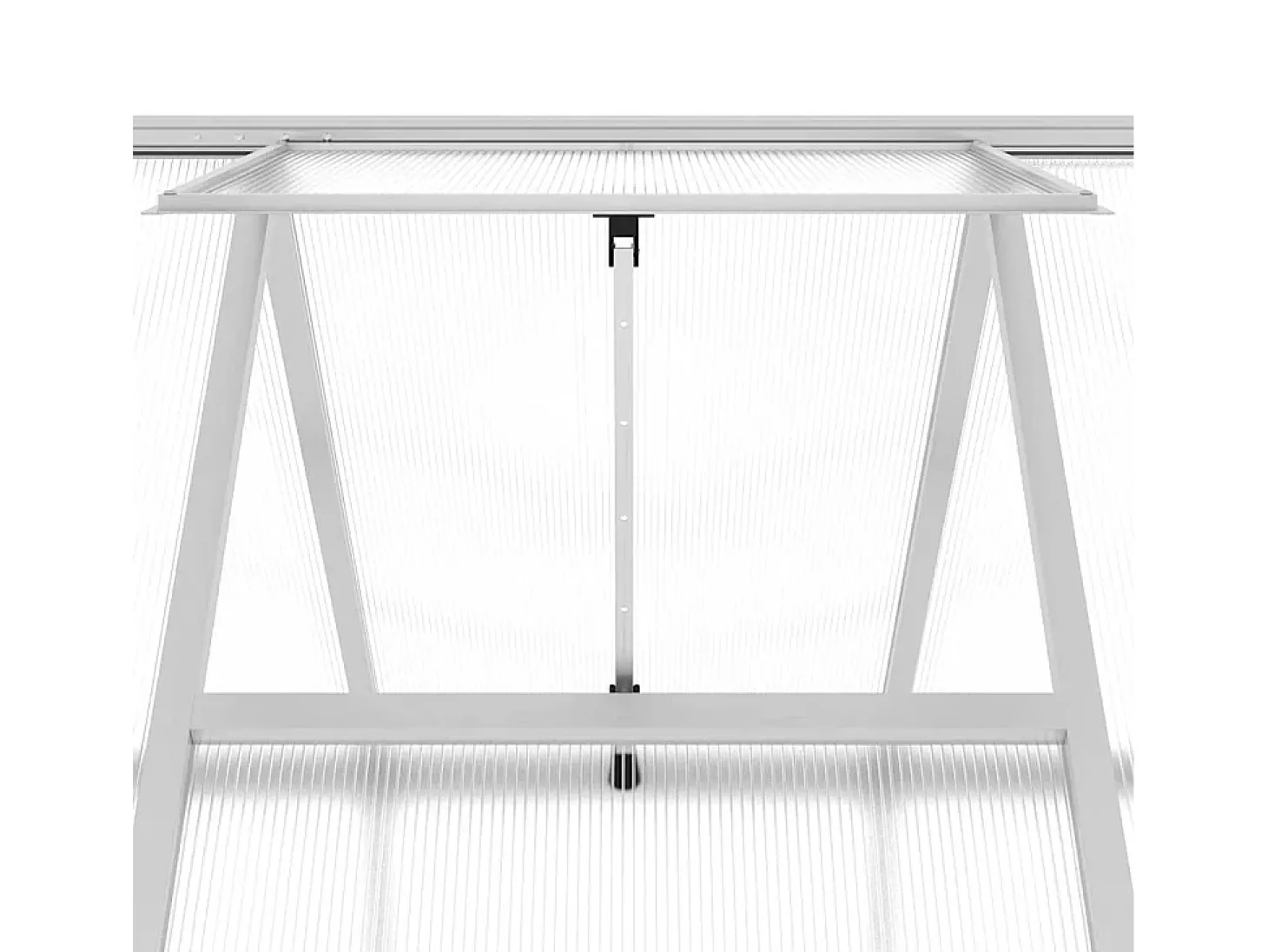 Estufa tipo tenda para plantas flores e hortaliças com base prateada 224 x 169 x 202 cm alumínio prata 02_0044522