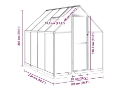Estufa tipo tenda para plantas flores e hortaliças com base prateada 224 x 169 x 202 cm alumínio prata 02_0044522