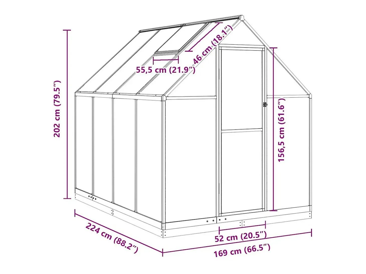 Estufa tipo tenda para plantas flores e hortaliças com base prateada 224 x 169 x 202 cm alumínio prata 02_0044522