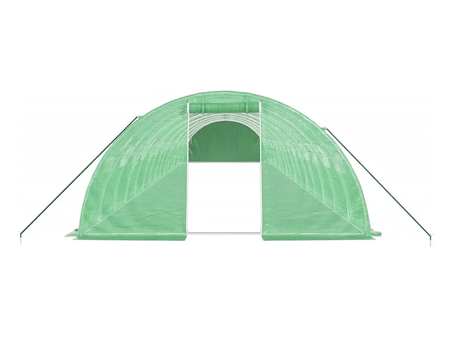 Estufa tipo tenda para plantas flores e hortaliças com estrutura de aço 64 m² 16 x 4 x 2 m verde 02_0044618