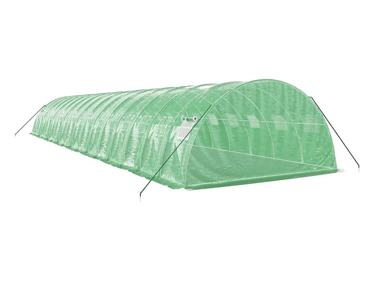 Estufa tipo tenda para plantas flores e hortaliças com estrutura de aço 64 m² 16 x 4 x 2 m verde 02_0044618