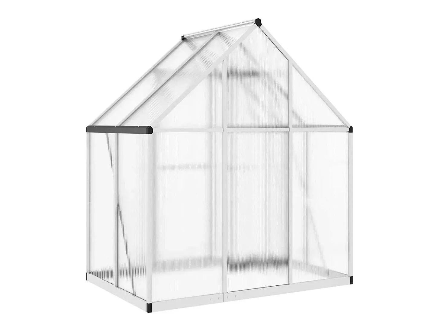 Estufa tipo tenda para plantas flores e hortaliças com base prateada 169 x 114 x 195 cm alumínio prata 02_0044515