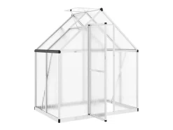Estufa tipo tenda para plantas flores e hortaliças com base prateada 169 x 114 x 195 cm alumínio prata 02_0044515