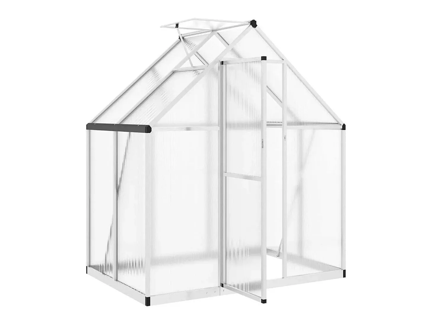 Estufa tipo tenda para plantas flores e hortaliças com base prateada 169 x 114 x 195 cm alumínio prata 02_0044515