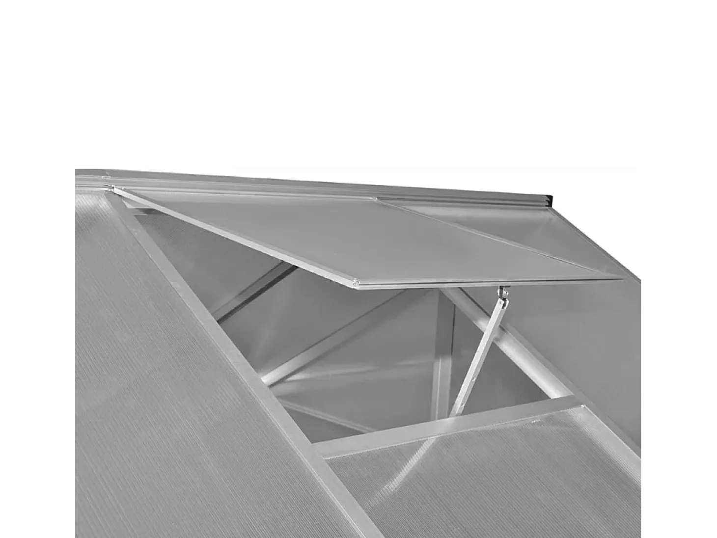 Estufa tipo tenda para plantas flores e hortaliças em alumínio reforçado 3,46 m² transparente 02_0044480