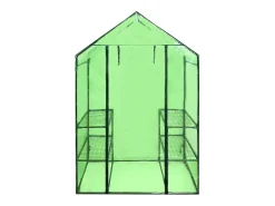Estufa tipo tenda para plantas flores e vegetais com 4 prateleiras verde 02_0044481