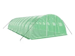 Estufa tipo tenda para plantas flores e hortaliças com estrutura de aço 40 m² 10 x 4 x 2 m verde 02_0044586