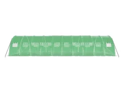 Estufa tipo tenda para plantas flores e hortaliças com estrutura de aço 40 m² 10 x 4 x 2 m verde 02_0044586