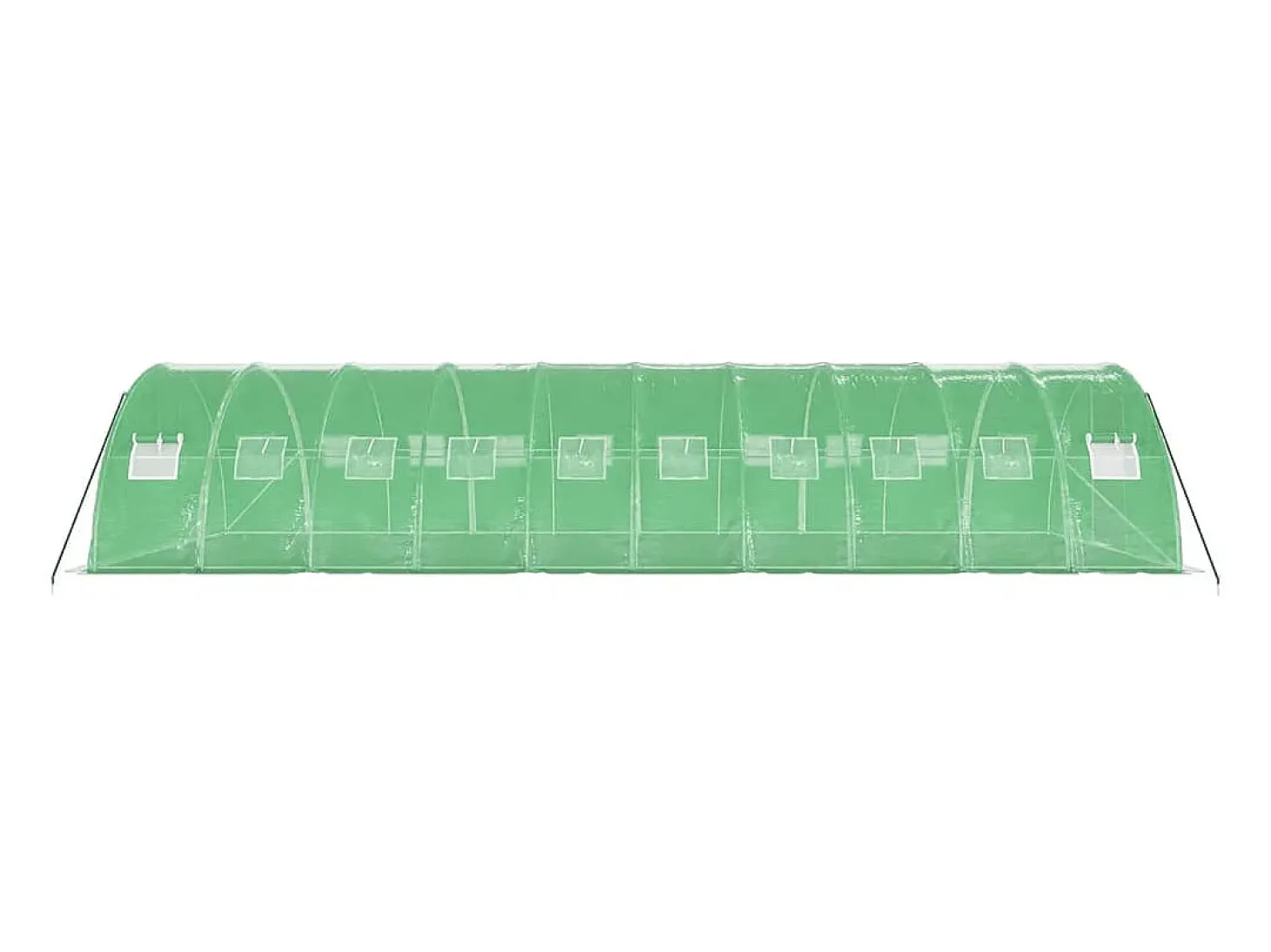 Estufa tipo tenda para plantas flores e hortaliças com estrutura de aço 40 m² 10 x 4 x 2 m verde 02_0044586