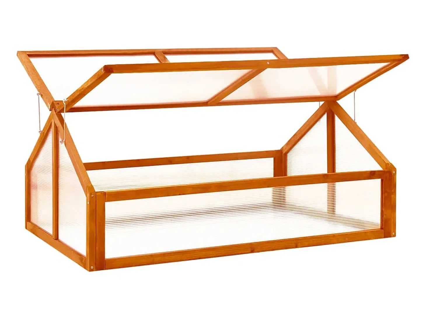 Estufa tipo tenda para plantas flores e hortaliças 114 x 80 x 50 cm madeira de abeto marrom 02_0044439