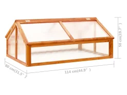Estufa tipo tenda para plantas flores e hortaliças 114 x 80 x 50 cm madeira de abeto marrom 02_0044439