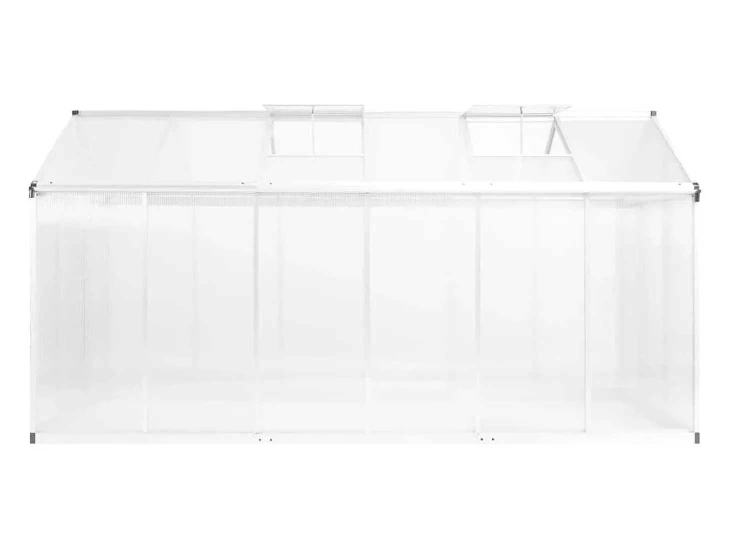 Estufa tipo tenda para plantas flores e hortaliças em alumínio 362 x 190 x 195 cm 13,41 m³ transparente 02_0044468