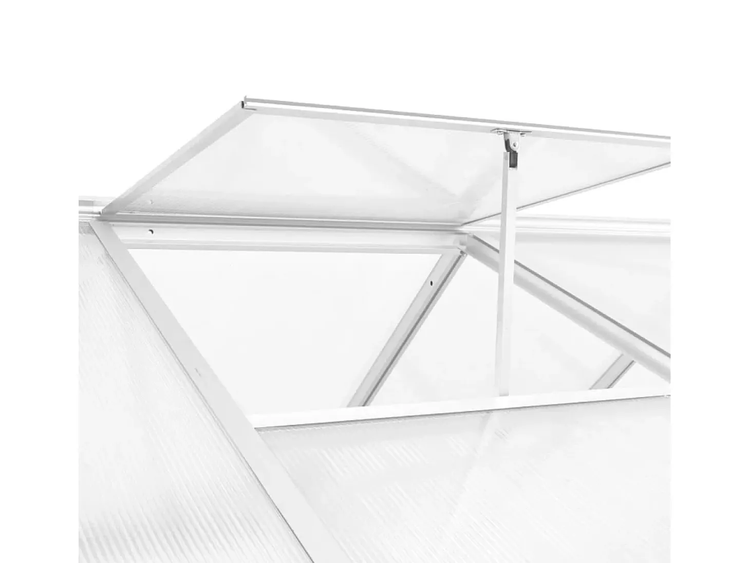 Estufa tipo tenda para plantas flores e hortaliças em alumínio 362 x 190 x 195 cm 13,41 m³ transparente 02_0044468