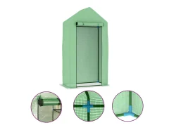 Estufa tipo tenda para plantas flores e hortaliças com estrutura de aço 0,5 m² 1 x 0,5 x 1,9 m verde 02_0044526