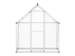 Estufa tipo tenda para plantas flores e hortaliças com base prateada 169 x 58 x 195 cm alumínio prata 02_0044517