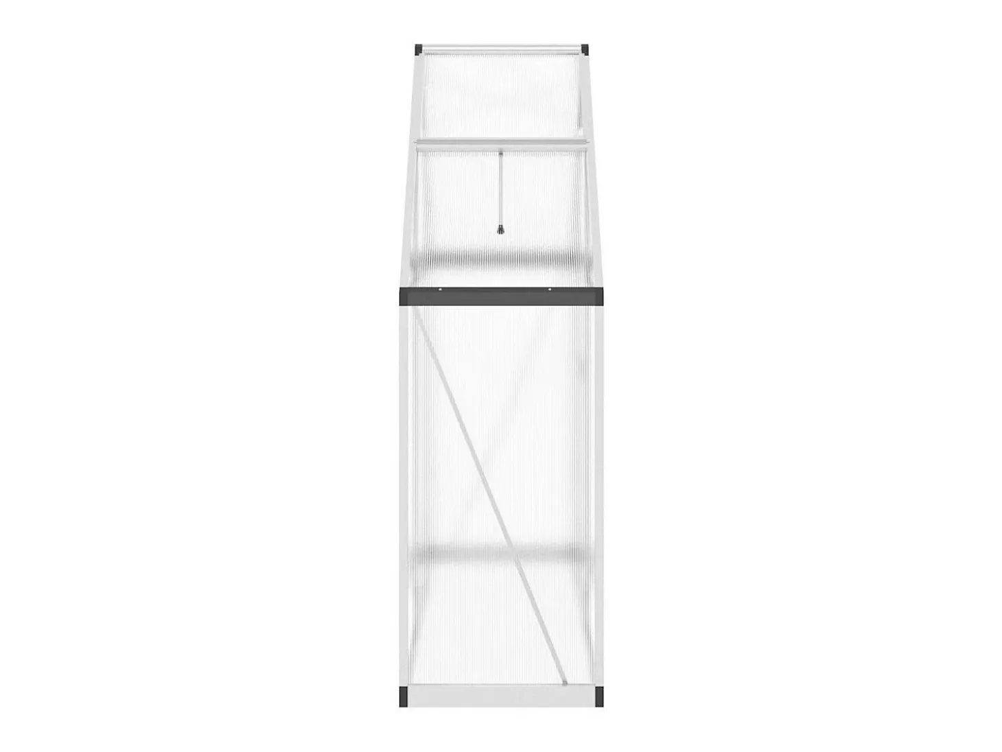 Estufa tipo tenda para plantas flores e hortaliças com base prateada 169 x 58 x 195 cm alumínio prata 02_0044517