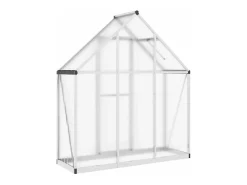 Estufa tipo tenda para plantas flores e hortaliças com base prateada 169 x 58 x 195 cm alumínio prata 02_0044517
