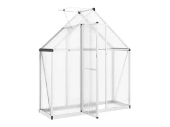 Estufa tipo tenda para plantas flores e hortaliças com base prateada 169 x 58 x 195 cm alumínio prata 02_0044517