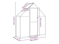 Estufa tipo tenda para plantas flores e hortaliças com base prateada 169 x 58 x 195 cm alumínio prata 02_0044517
