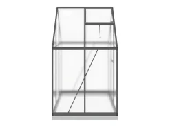 Estufa tipo tenda para plantas flores e hortaliças com estrutura de base 169 x 114 x 202 cm alumínio antracite 02_0044486