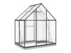Estufa tipo tenda para plantas flores e hortaliças com estrutura de base 169 x 114 x 202 cm alumínio antracite 02_0044486