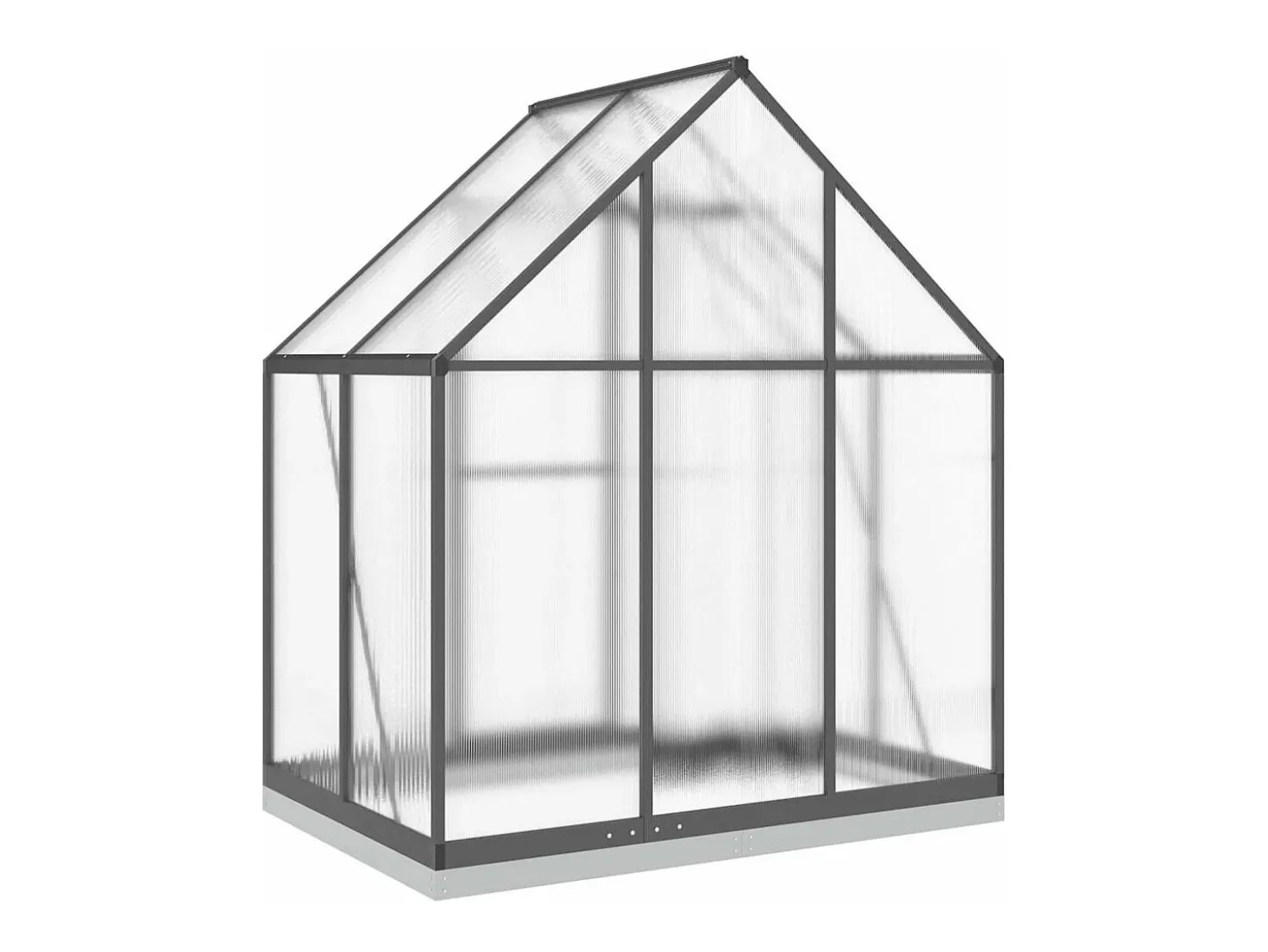 Estufa tipo tenda para plantas flores e hortaliças com estrutura de base 169 x 114 x 202 cm alumínio antracite 02_0044486