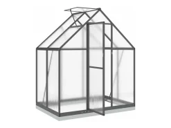 Estufa tipo tenda para plantas flores e hortaliças com estrutura de base 169 x 114 x 202 cm alumínio antracite 02_0044486