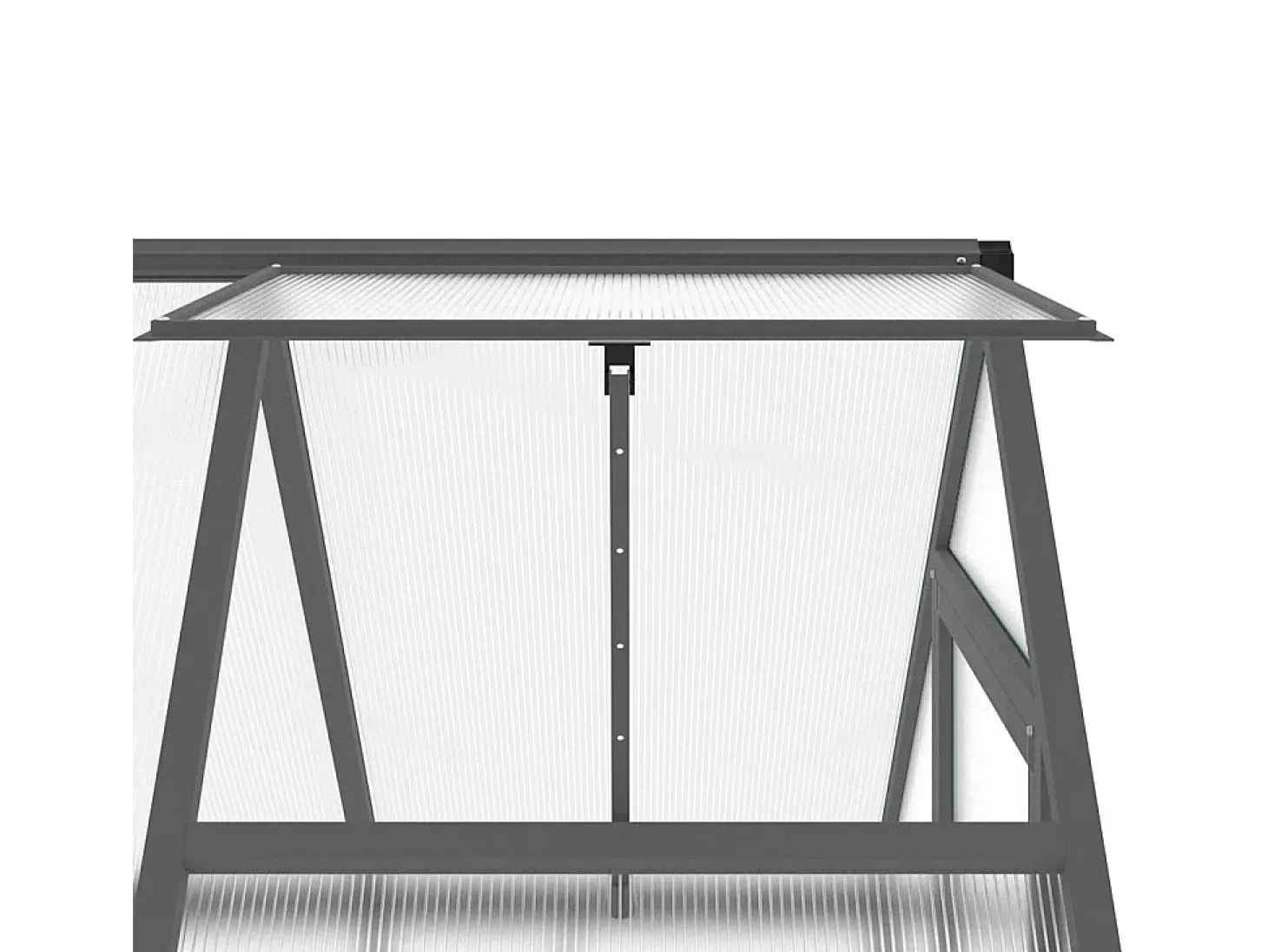 Estufa tipo tenda para plantas flores e hortaliças com estrutura de base 169 x 114 x 202 cm alumínio antracite 02_0044486