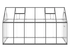 Estufa tipo tenda para plantas flores e hortaliças com estrutura de base 334 x 169 x 195 cm alumínio antracite 02_0044501
