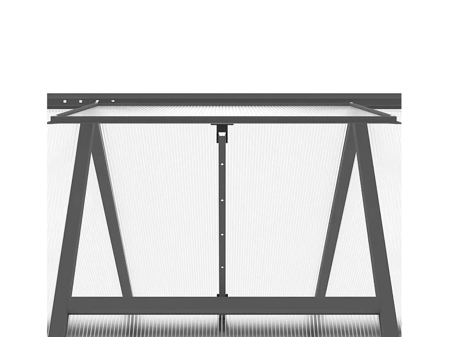 Estufa tipo tenda para plantas flores e hortaliças com estrutura de base 334 x 169 x 195 cm alumínio antracite 02_0044501