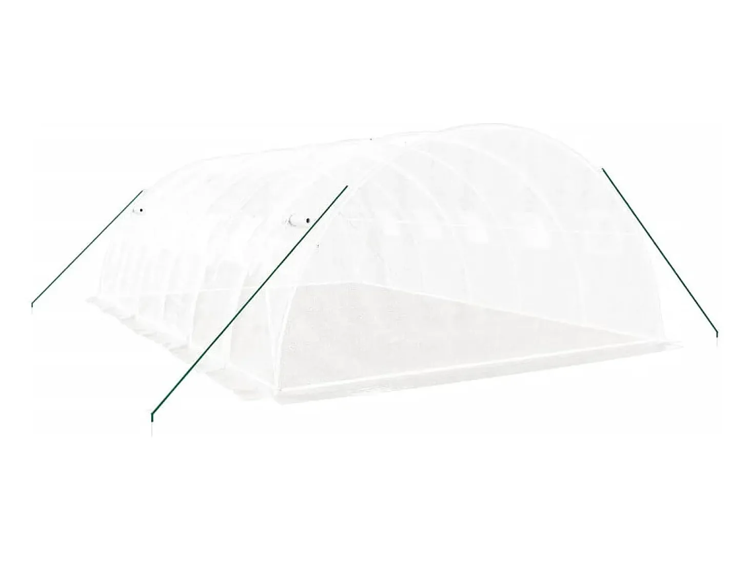 Estufa tipo tenda para plantas flores e hortaliças com estrutura de aço 24 m² 6 x 4 x 2 m branca 02_0044561