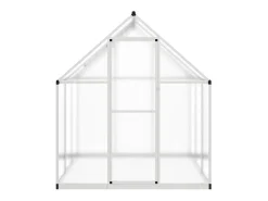 Estufa tipo tenda para plantas flores e hortaliças com base prateada 169 x 169 x 195 cm alumínio prata 02_0044516