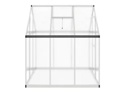 Estufa tipo tenda para plantas flores e hortaliças com base prateada 169 x 169 x 195 cm alumínio prata 02_0044516