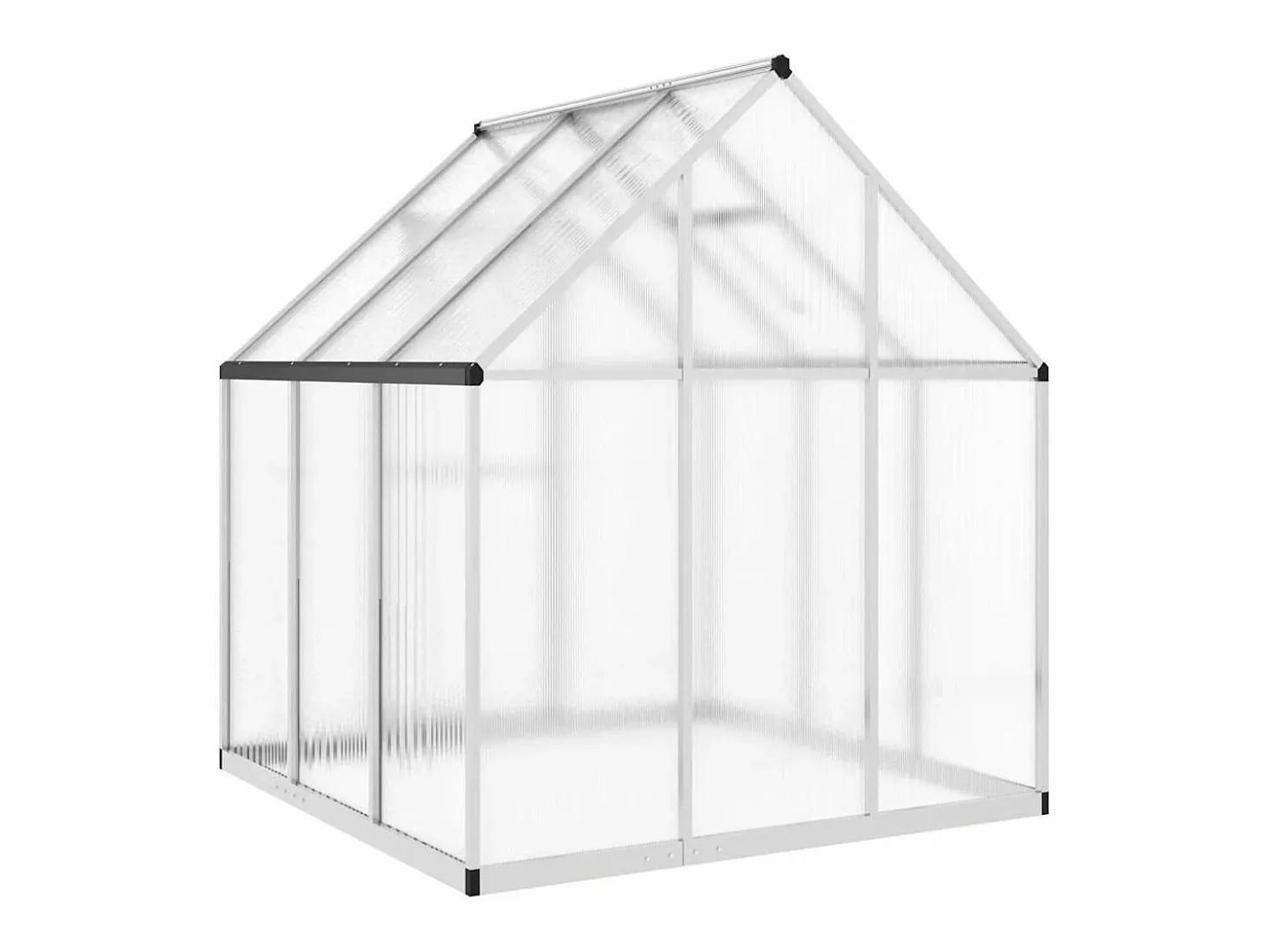 Estufa tipo tenda para plantas flores e hortaliças com base prateada 169 x 169 x 195 cm alumínio prata 02_0044516