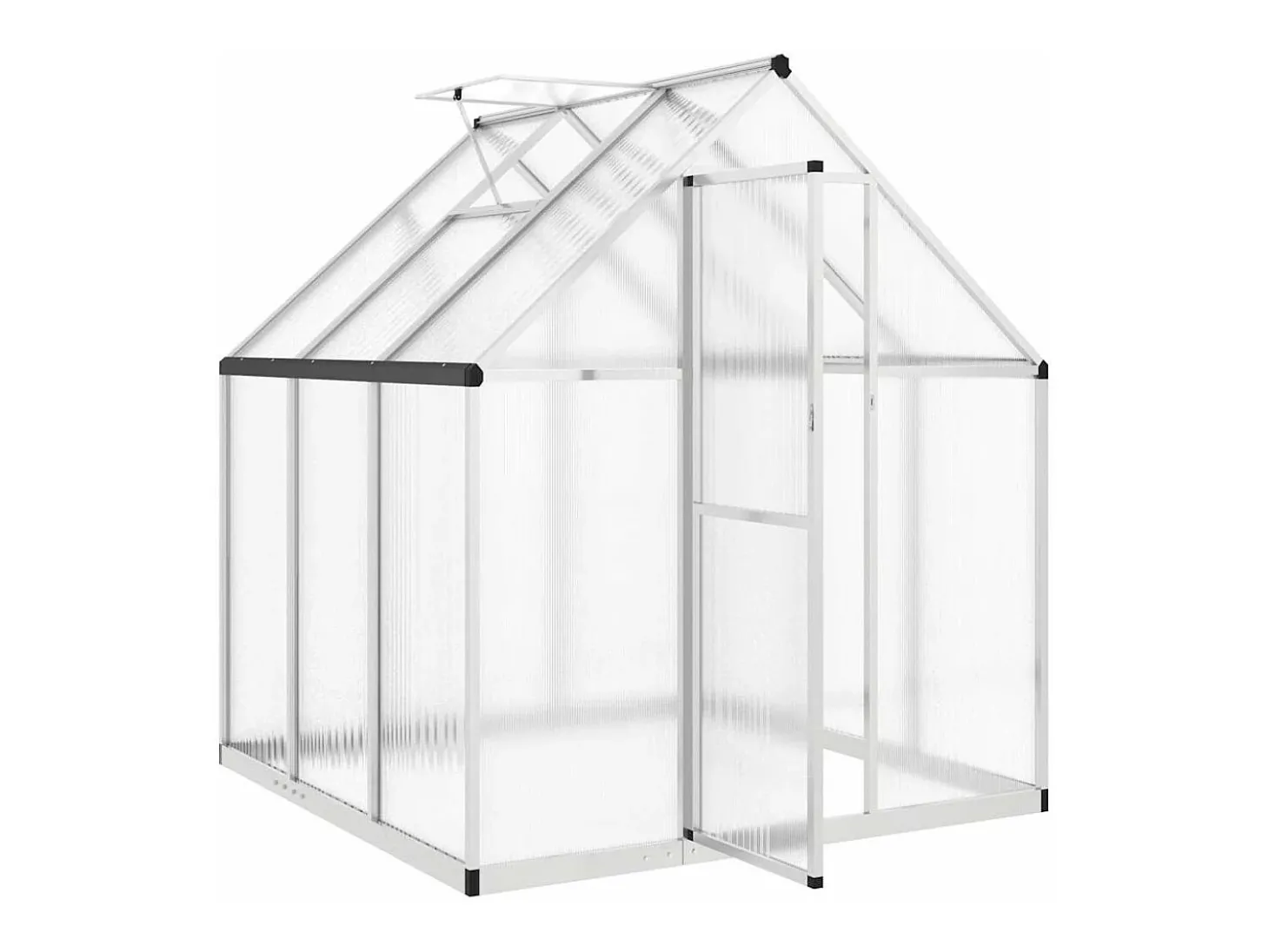 Estufa tipo tenda para plantas flores e hortaliças com base prateada 169 x 169 x 195 cm alumínio prata 02_0044516